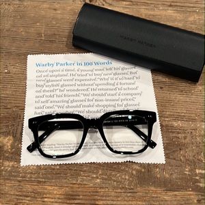 Warby Parker Winston W, jet black,readers +2.5
